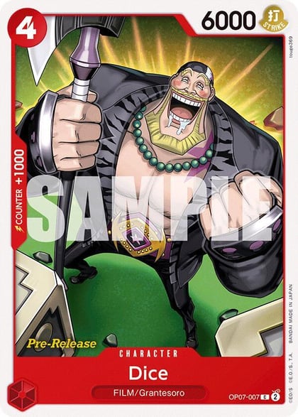 Dice, 500 Years in the Future Pre-Release Cards OP07-007