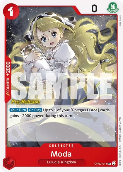 Moda, 500 Years in the Future Pre-Release Cards OP07-014