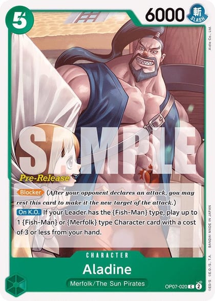 Aladine, 500 Years in the Future Pre-Release Cards OP07-020