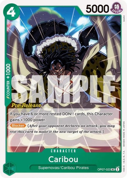 Caribou, 500 Years in the Future Pre-Release Cards OP07-023