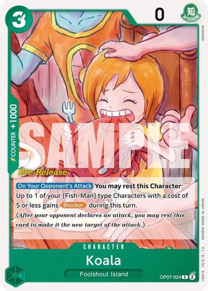 Koala, 500 Years in the Future Pre-Release Cards OP07-024