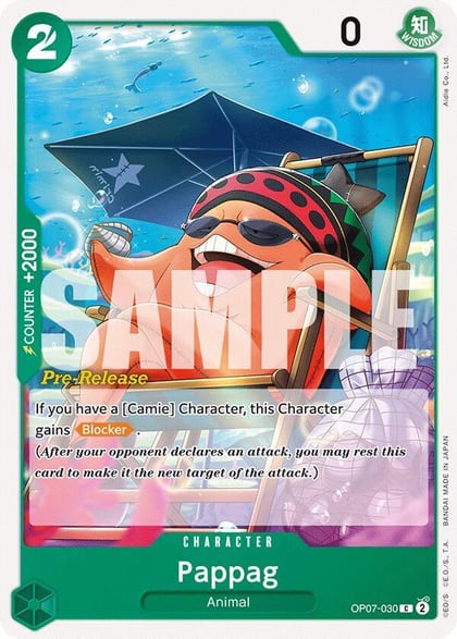 Pappag, 500 Years in the Future Pre-Release Cards OP07-030