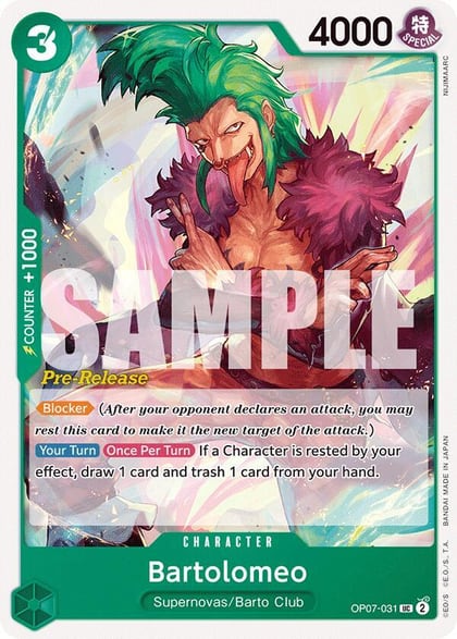 Bartolomeo, 500 Years in the Future Pre-Release Cards OP07-031