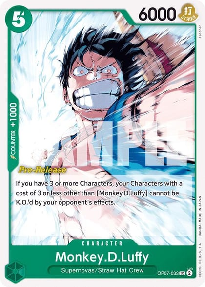 Monkey.D.Luffy (033), 500 Years in the Future Pre-Release Cards OP07-033