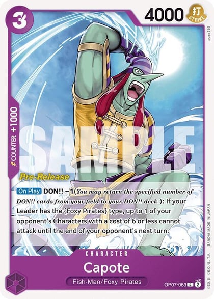 Capote, 500 Years in the Future Pre-Release Cards OP07-063