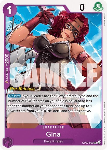 Gina, 500 Years in the Future Pre-Release Cards OP07-065