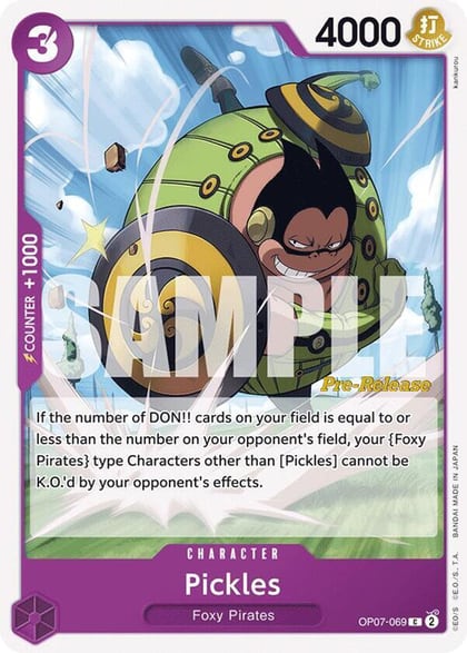 Pickles, 500 Years in the Future Pre-Release Cards OP07-069