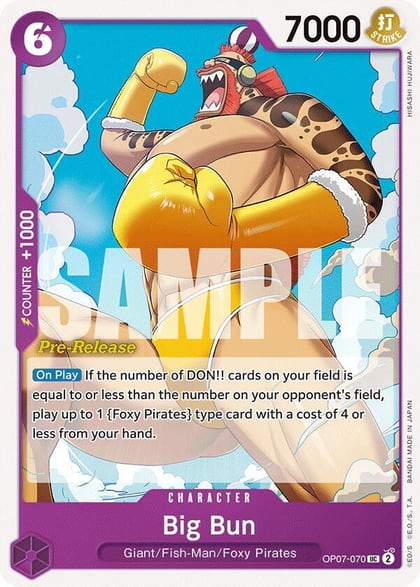 Big Bun, 500 Years in the Future Pre-Release Cards OP07-070