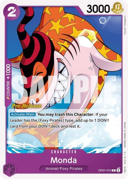 Monda, 500 Years in the Future Pre-Release Cards OP07-074