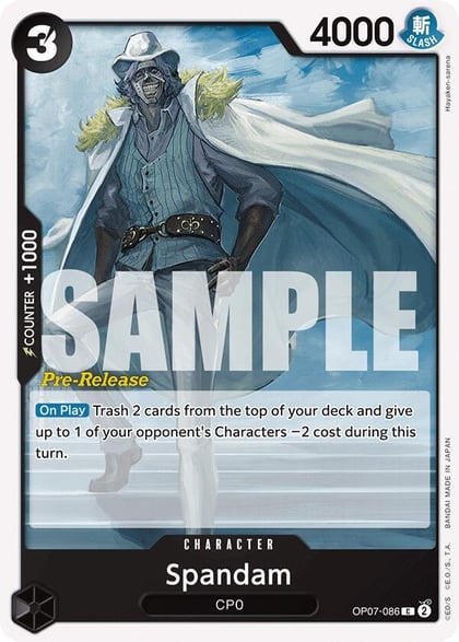 Spandam, 500 Years in the Future Pre-Release Cards OP07-086