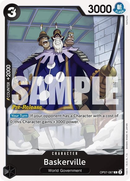 Baskerville, 500 Years in the Future Pre-Release Cards OP07-087