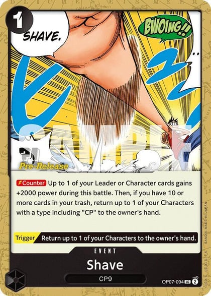 Shave, 500 Years in the Future Pre-Release Cards OP07-094