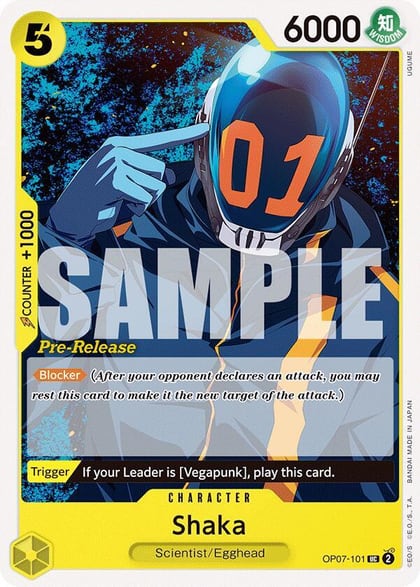 Shaka, 500 Years in the Future Pre-Release Cards OP07-101