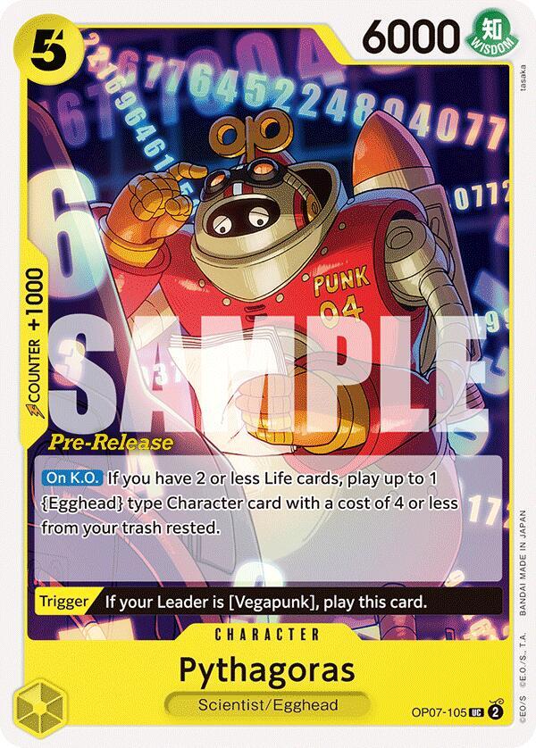 Pythagoras, 500 Years in the Future Pre-Release Cards OP07-105