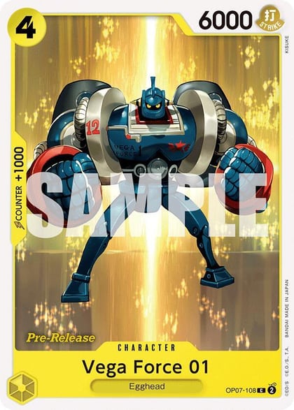 Vega Force 01, 500 Years in the Future Pre-Release Cards OP07-108