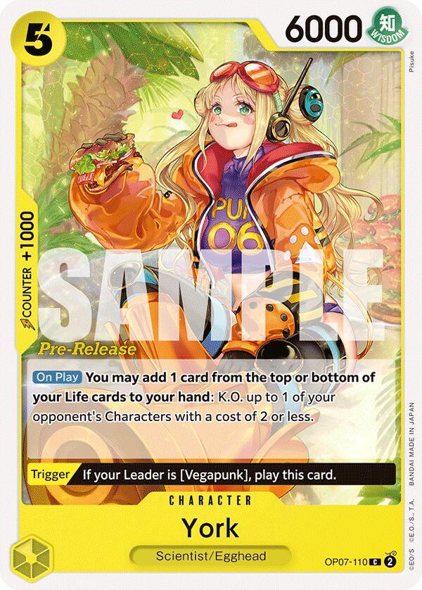 York, 500 Years in the Future Pre-Release Cards OP07-110