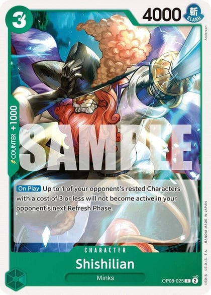 Shishilian, Two Legends OP08-025