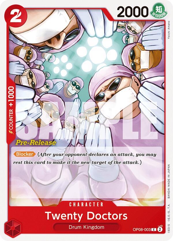 Twenty Doctors, Two Legends Pre-Release Cards OP08-003