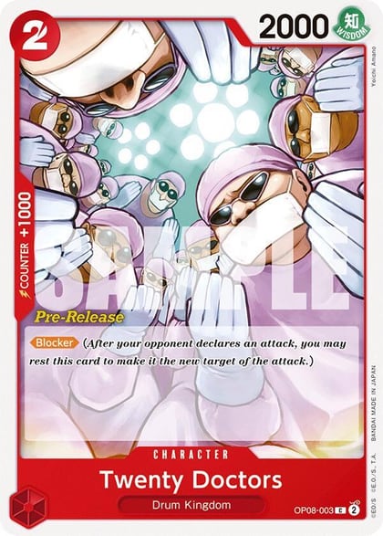 Twenty Doctors, Two Legends Pre-Release Cards OP08-003