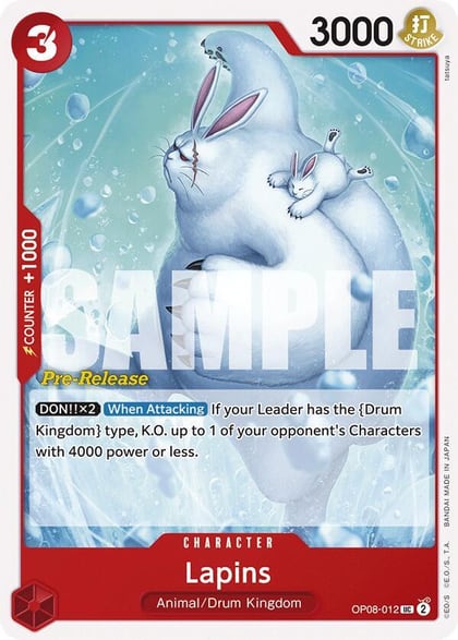 Lapins, Two Legends Pre-Release Cards OP08-012