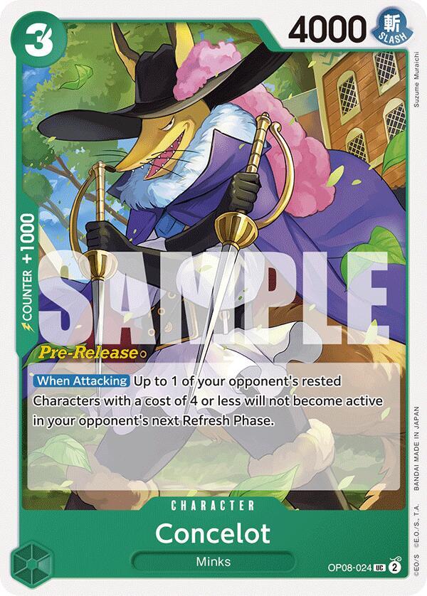 Concelot, Two Legends Pre-Release Cards OP08-024