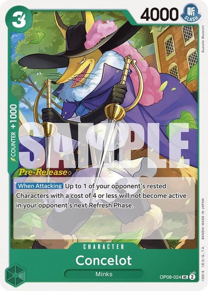 Concelot, Two Legends Pre-Release Cards OP08-024