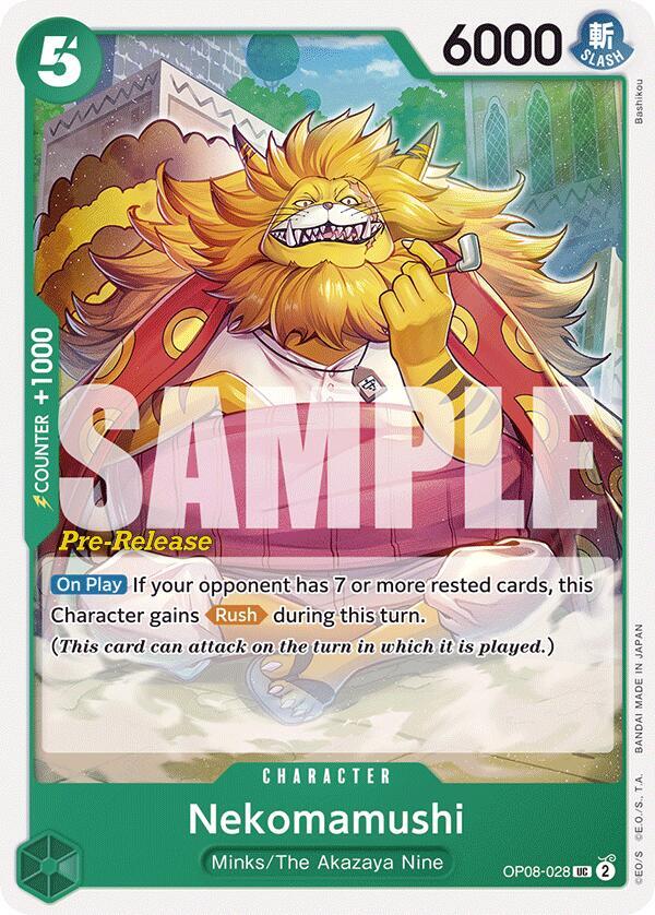 Nekomamushi, Two Legends Pre-Release Cards OP08-028