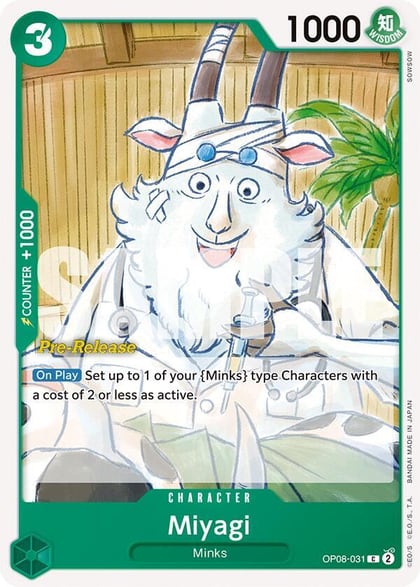 Miyagi, Two Legends Pre-Release Cards OP08-031