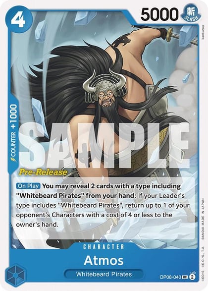 Atmos, Two Legends Pre-Release Cards OP08-040