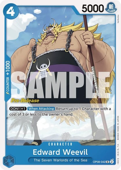 Edward Weevil, Two Legends Pre-Release Cards OP08-042