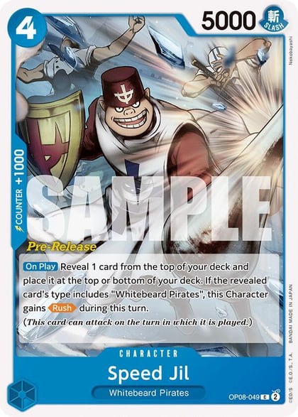 Speed Jil, Two Legends Pre-Release Cards OP08-049