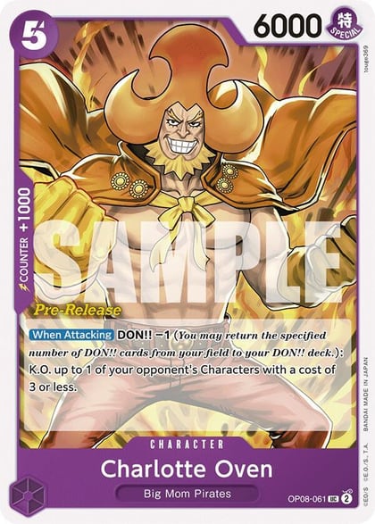 Charlotte Oven, Two Legends Pre-Release Cards OP08-061