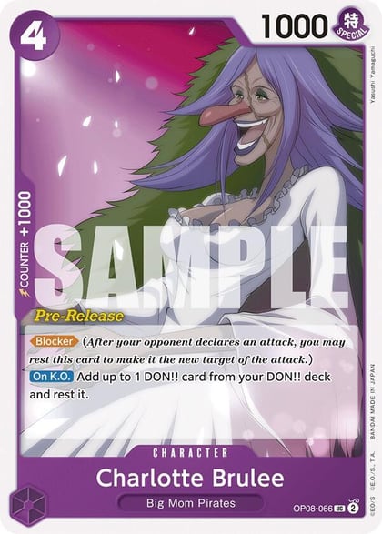 Charlotte Brulee, Two Legends Pre-Release Cards OP08-066