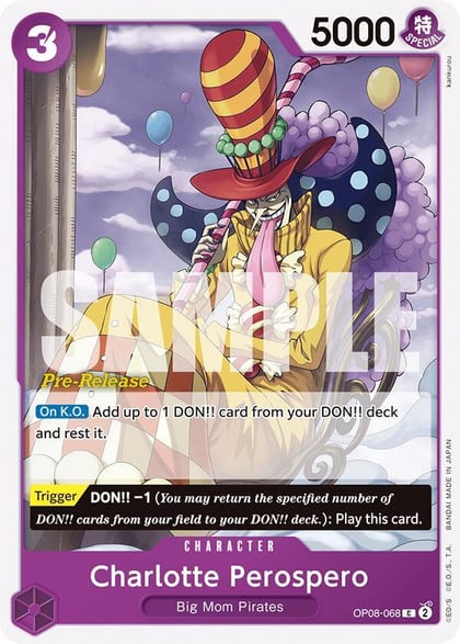 Charlotte Perospero, Two Legends Pre-Release Cards OP08-068