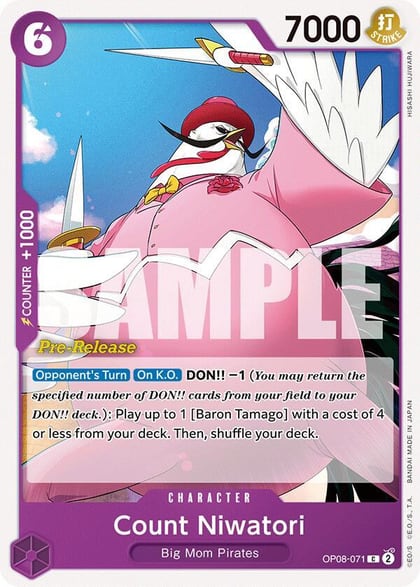 Count Niwatori, Two Legends Pre-Release Cards OP08-071