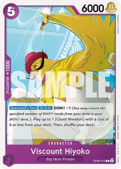 Viscount Hiyoko, Two Legends Pre-Release Cards OP08-073