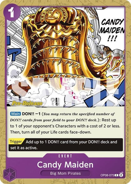 Candy Maiden, Two Legends Pre-Release Cards OP08-075