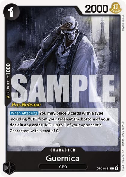Guernica, Two Legends Pre-Release Cards OP08-081