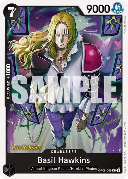 Basil Hawkins, Two Legends Pre-Release Cards OP08-089