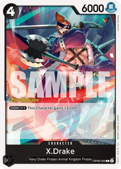 X.Drake, Two Legends Pre-Release Cards OP08-093