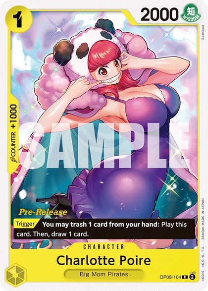 Charlotte Poire, Two Legends Pre-Release Cards OP08-104