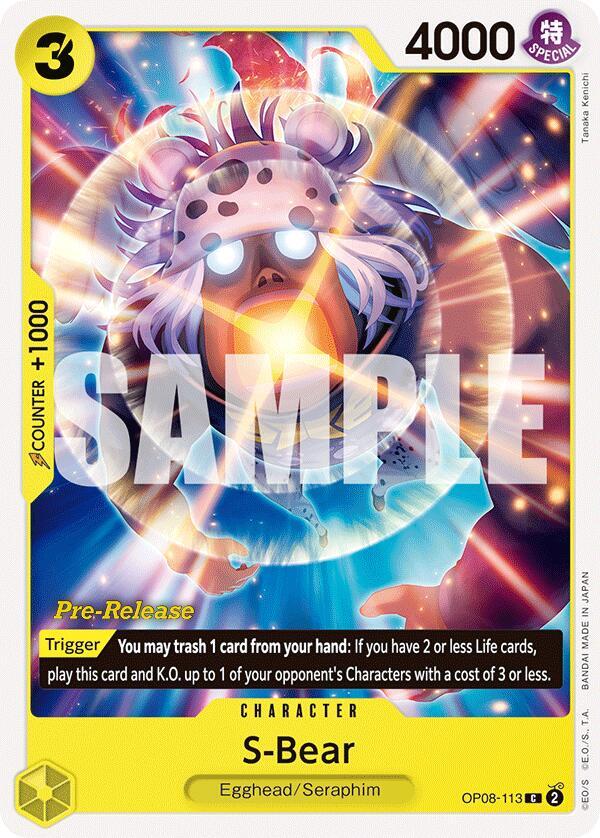 S-Bear, Two Legends Pre-Release Cards OP08-113