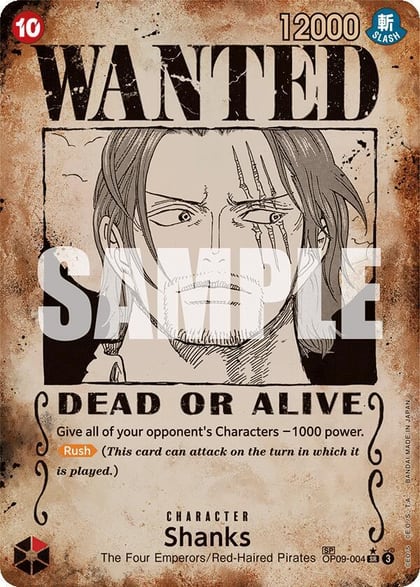 Shanks (004) (Wanted Poster), Emperors in the New World OP09-004