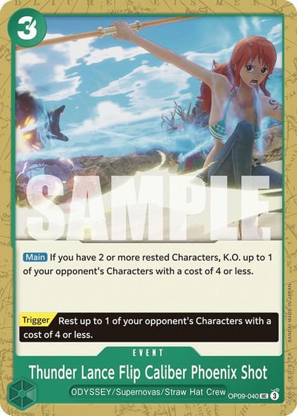 Thunder Lance Flip Caliber Phoenix Shot, Emperors in the New World OP09-040