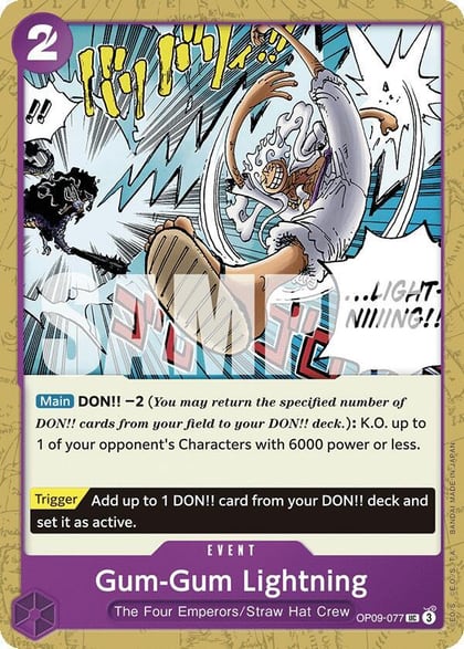 Gum-Gum Lightning, Emperors in the New World OP09-077