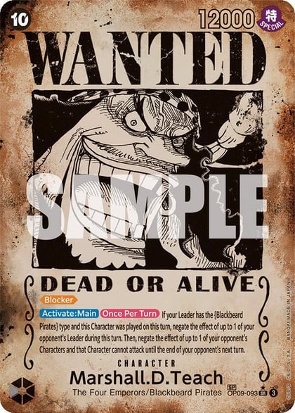 Marshall.D.Teach (093) (Wanted Poster), Emperors in the New World OP09-093