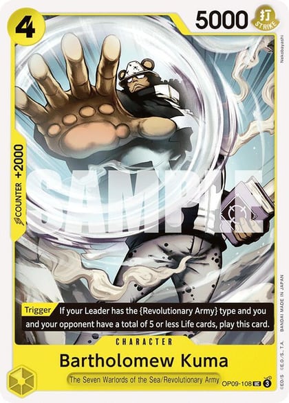 Bartholomew Kuma, Emperors in the New World OP09-108