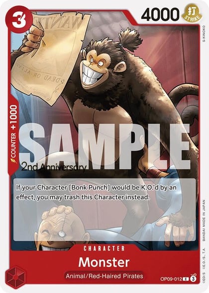 Monster, Emperors in the New World: 2nd Anniversary Tournament Cards OP09-012