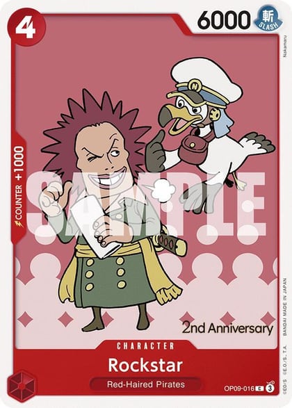 Rockstar, Emperors in the New World: 2nd Anniversary Tournament Cards OP09-016