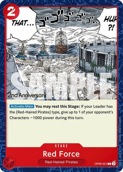 Red Force, Emperors in the New World: 2nd Anniversary Tournament Cards OP09-021